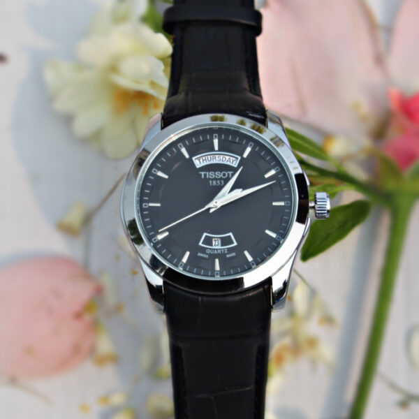 TISSOT QUARTZ 1853 Genuine Leather Watch | Day & Date - Image 4
